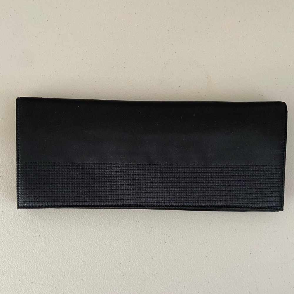 Anne Klein black envelope clutch with tags